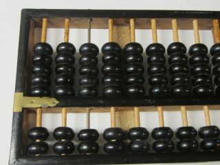 Vintage Lotus Flower Brand Abacus 13 Rods 11 Wood & 2 Metal 91 Wood Beads 2