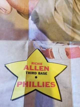 Topps 1968 Baseball Poster 15 Richie Allen - Philadelphia Phillies 2