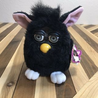 Vintage 1998 Furby 70 - 800 (black On Black) - Does Not Operate Gray Eyes