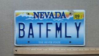 License Plate,  Nevada,  Bat Family Batman 