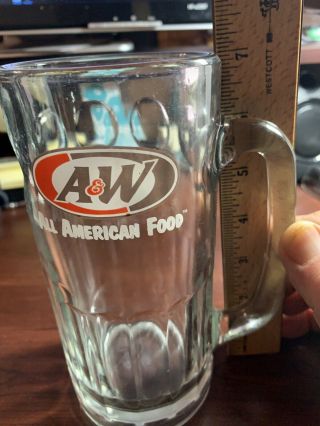 Vintage A&w Root Beer " All American Food " 16 " Heavy Glass Mug
