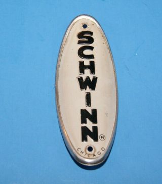 Oem Schwinn Chicago Head Tube Badge Fits Stingray Krate Fastback & Others 1970 