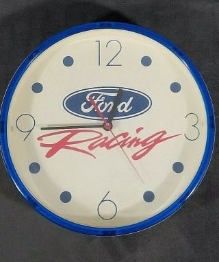 Vintage Clock Ford Racing Perfect 1980 