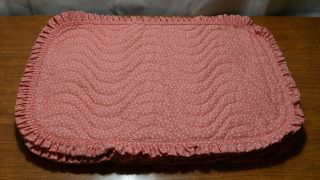 Set 4 Vintage Quilted Dinning Table Placemats Reversible Country Cottage Pink