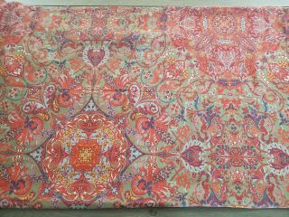 Ralph Lauren GALAHAD Medieval QUEEN Flat Sheet FLAW Repurpose / Craft Fabric 2