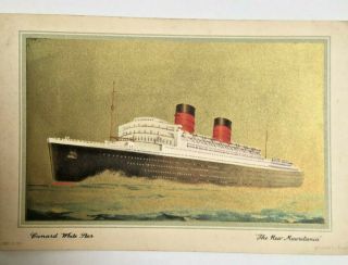 1947 Rms Mauretania Abstract Log - Southampton To York - Cunard Line