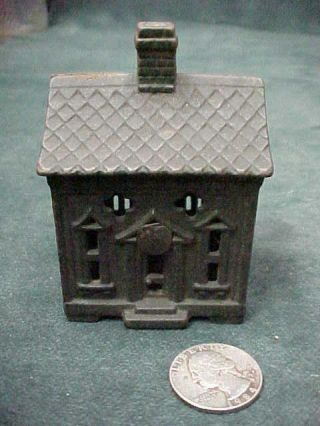 Antique Cast Iron Two Story House Still Bank Paint A C Williams??