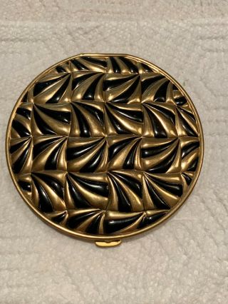 Vintage Rex Fifth Avenue Black And Gold Compact