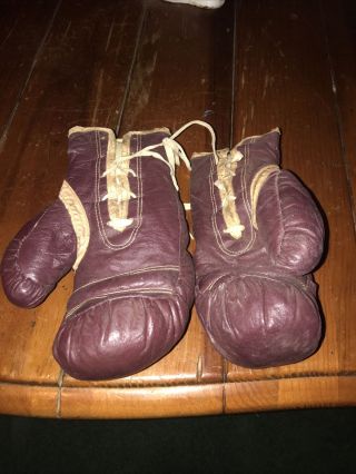 Vintage Pair Jack Dempsey Everlast 709 Autograph Childrens Boxing Gloves