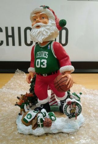 Boston Celtics Legends Of The North Pole Hoops Santa Claus Bobblehead