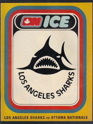 1972 Ottawa Nationals Vs Los Angeles Sharks Program