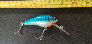 Vintage Bagley Diving Killer B2 Fishing Lure Blue Mackerel