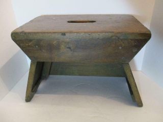 Antique Primative Wooden Foot Stool