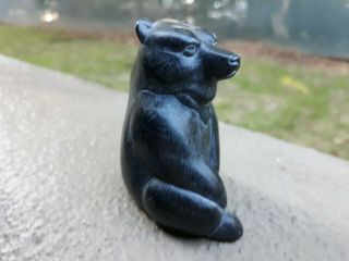 Vintage Hand Carved BOMA Soapstone Bear Canada 2