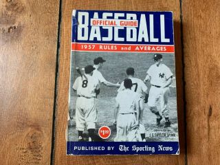 1957 Sporting News Baseball Official Baseball Guide Book Vintage Rare