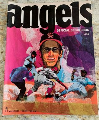 1968 California Angels Vs Detroit Tigers Program - Denny Mclain