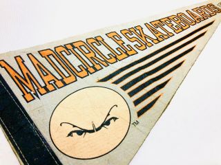 Vintage Old School Skateboard Mad Circle Pennant / Banner