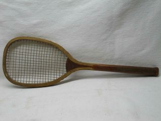 Wright & Ditson Transitional Flat Top Tennis Racquet Antique Old Vtg Wooden