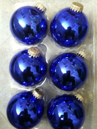 Vintage Glass Christmas Ornaments Cobalt Blue 3 " ?
