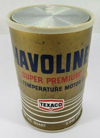 Texaco Havoline Radio Oil Can - Vintage & - Collectible Man Cave Garage