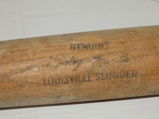 Vintage Louisville Slugger Mickey Mantle Signed Wooden Baseball Bat