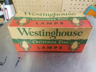 Vintage Westinghouse Christmas Tree Lamps Bulbs C - 6 Yellow Green