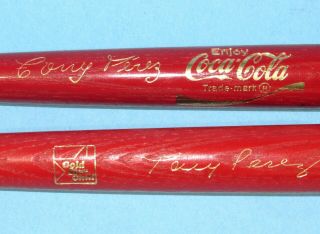 Mini Louisville Slugger Bats w/ Tony Perez Cincinnati Reds Coca Cola & Gold Star 3
