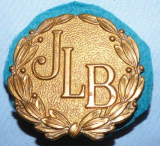 Vintage Jewish Lads Brigade Jlb Cap Badge - Brass