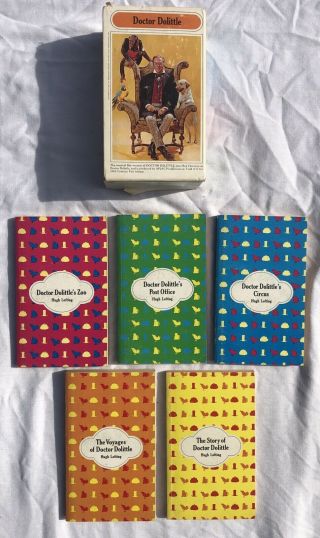 Travels Of Dr Dolittle Boxed Book Set Vintage Hugh Lofting