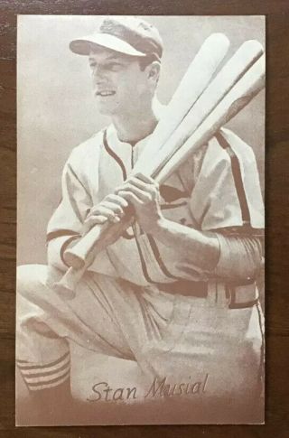 Vintage Stan Musial St.  Louis Cardinals Arcade Exhibit Card Baseball