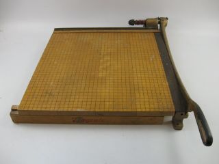 Vtg Ingento No.  5 1/2 Solid Maple Heavy Duty 18 1/2 " Paper Cutter Local Pickup