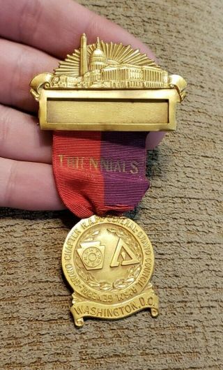 Rare Vintage 1933 Washington Dc Masonic Royal Arch Mason Freemason Medal Badge
