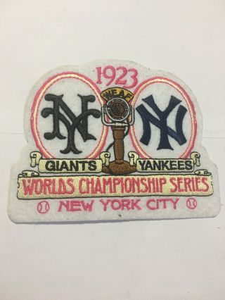 1923 World Series York Yankees York Giants Willabee Ward Patch Only