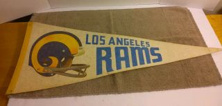 Vintage Pennant Flag Los Angeles Rams Football