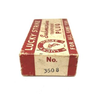 Vintage LUCKY STRIKE SUBMARINE TRANSPARENT PLUG 3508 - BOX Fishing Lure 3