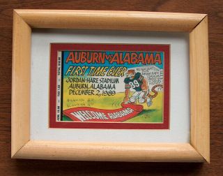 Vintage 1989 Auburn Tigers Vs Alabama Crimson Tide Full Ticket Iron Bowl 1st