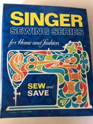 Vintage Singer Sewing Series For Home And Fashion Binder Book 1972 Blue Complete