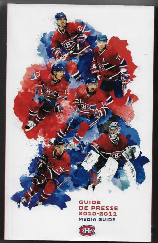 Rare 2010 - 11 Nhl Hockey Montreal Canadiens Media Guide With Schedule