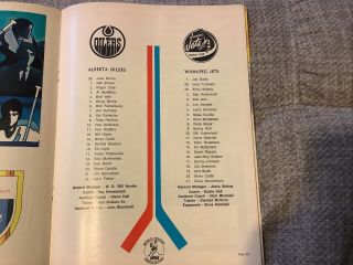 1972/73 WHA Program - Edmonton (Alberta Oilers) vs Winnipeg Jets,  Nov.  14 / 72 2
