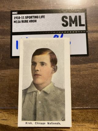 1911 M116 Sporting Life Rube Kroh Chicago Cubs - 3