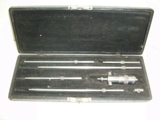 Starrett Depth Micrometer Gauge Set Vintage