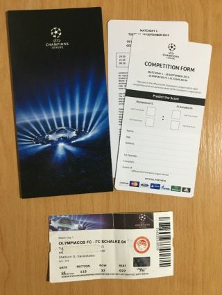 Ticket Olympiakos Fc - Fc Schalke 04 Champions League 18 - 9 - 2012