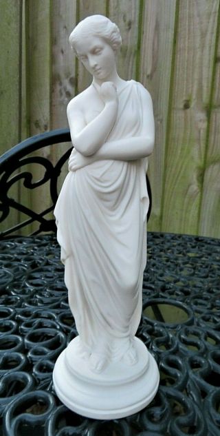 Antique 19thc R&l Parian Semi Naked Female Figure Of " Meditaion " 1870