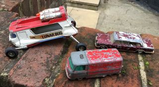 Three Vintage Corgi Toys Die Cast Cars For Restoration 1960s / 70s