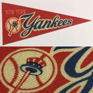 1960s Ny York Yankees Decal Baseball Post Cereal Mini Pennant 1.  5x3.  5 Inch