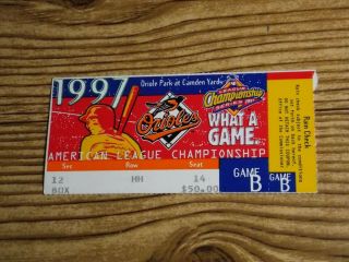 1997 Orioles Indians Alcs Game 2 Ticket Stub Cal Ripken Jr.  Home Run 129020