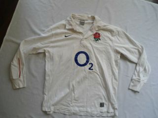 Vintage England Nike 02 Rugby Jersey Shirt Large