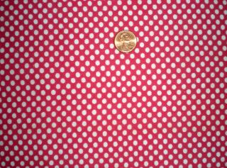Polka Dots On Red Vtg Feedsack Quilt Sewing Doll Clothes Craft Fabric