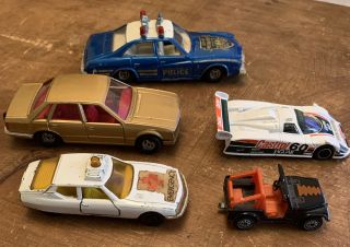 5 X Vintage Diecast Cars - Matchbox,  Corgi,  Siku