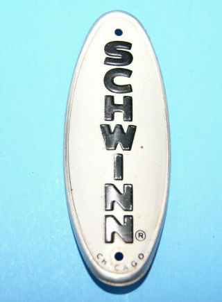 Oem Schwinn Chicago Head Tube Badge Fits Stingray Krate Fastback & Others 1960 